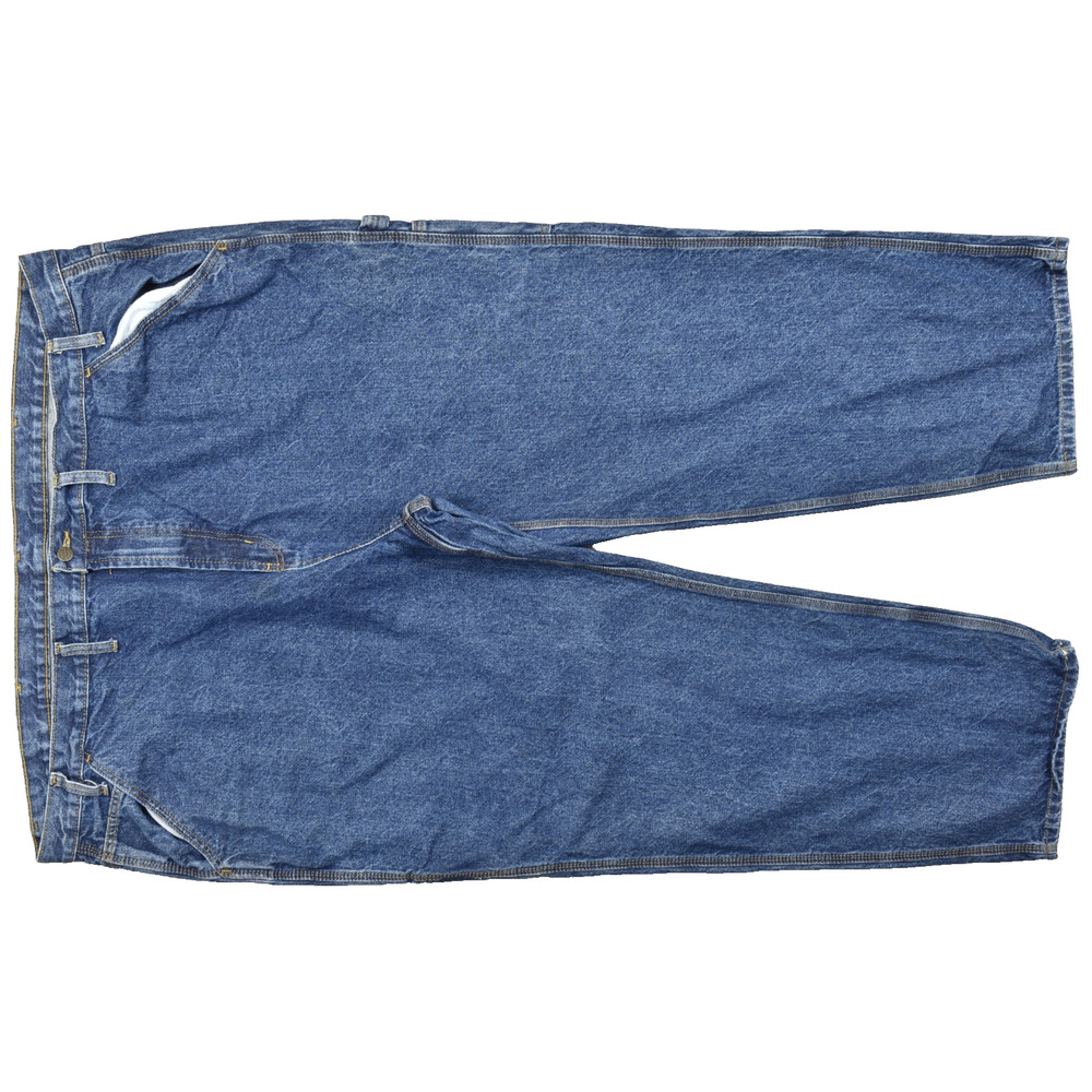 RK Brand Men's Carpenter Work Jeans Blue Denim Size 54x32 Loose Fit 100% Cotton